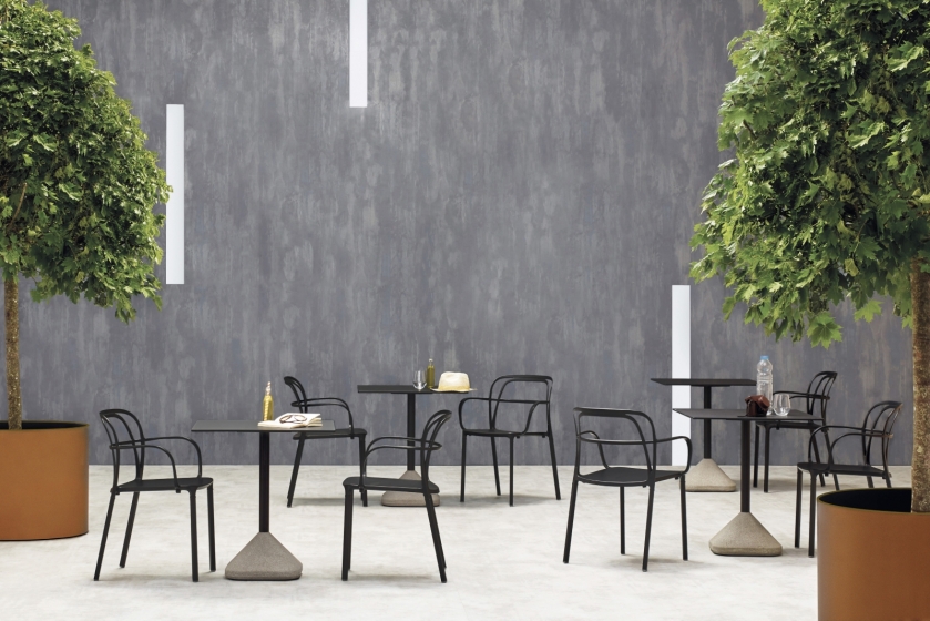 Pied de table colonne Concrete Pedrali 855 design beton 