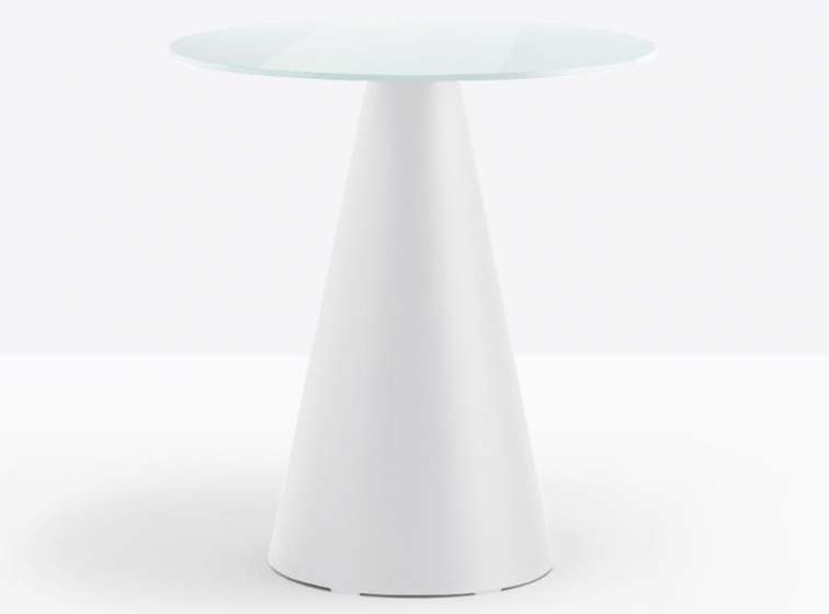 Pied de mange debout Ikon Pio e Tito Toso Pedrali design conique table polypro