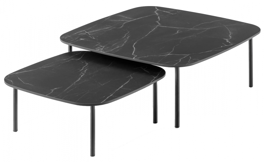 Table basse Buddy Busetti Garuti Redaelli Pedrali acier 