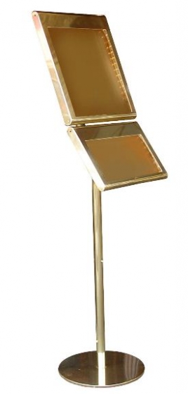 Porte menu 2 plateaux sur pied