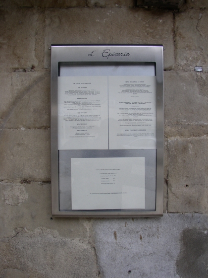 Porte menu Mural