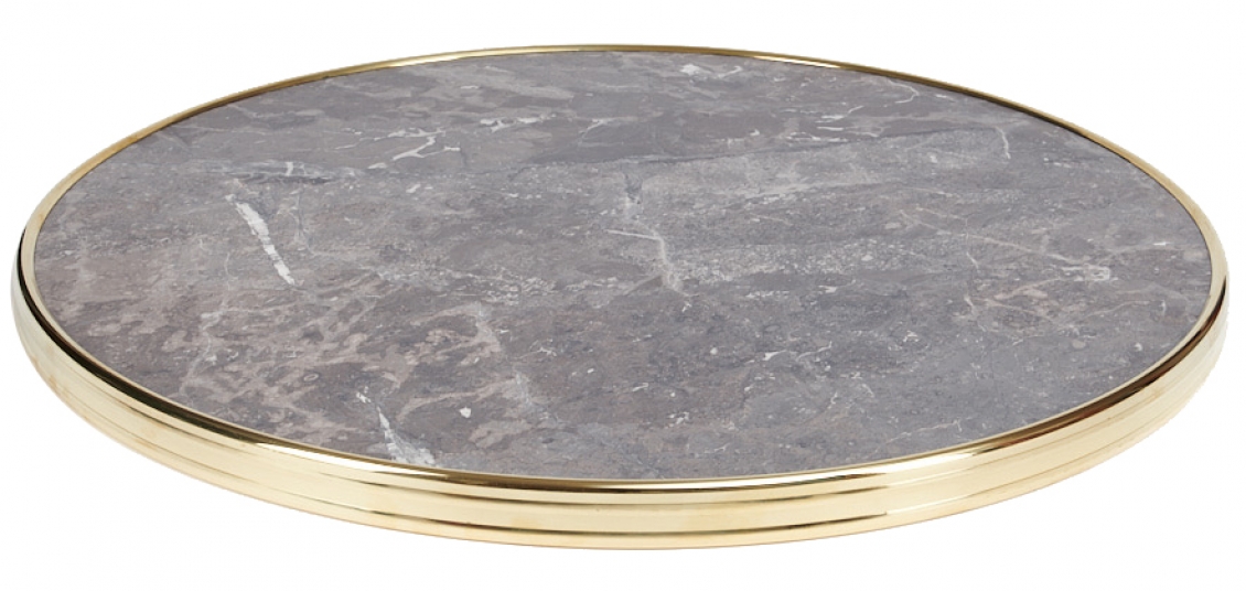 Plateau de table décor marbre de gêne marquina bistro Werzalit ronde 174 sienna, 209 marbre almeria, 506 verona, Marble sicile 1