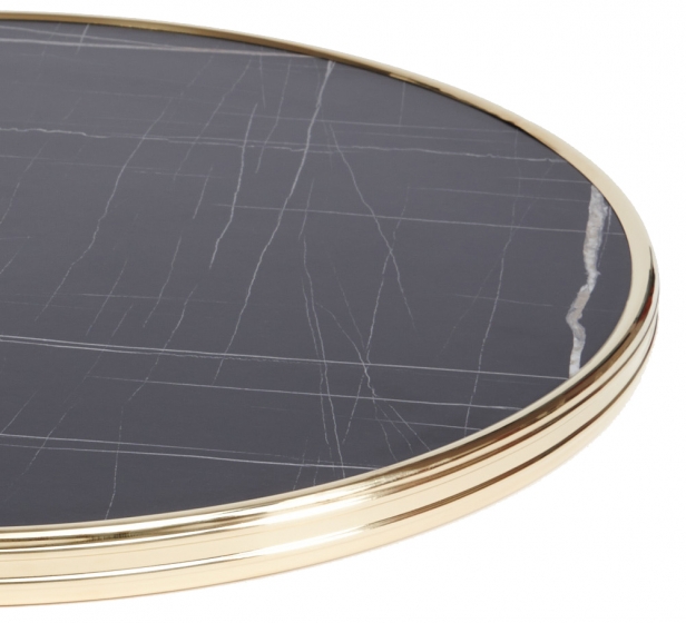 Plateau de table décor marbre de gêne marquina bistro Werzalit ronde 174 sienna, 209 marbre almeria, 506 verona, Marble sicile 1