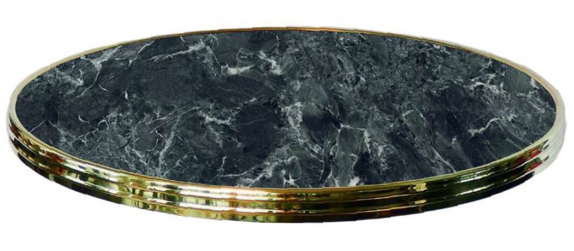 Plateau de table décor marbre de gêne marquina bistro Werzalit ronde 174 sienna, 209 marbre almeria, 506 verona, Marble sicile 1