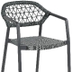 Fauteuil Bridge Gaudi legere et empilable pour restaurant et terrasse de luxe comme le plaza taupe anthracite 