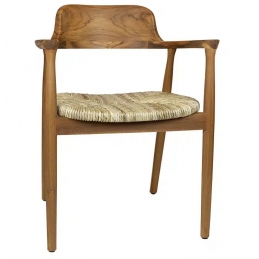 Fauteuil Bridge Loko marron jardin restaurant 