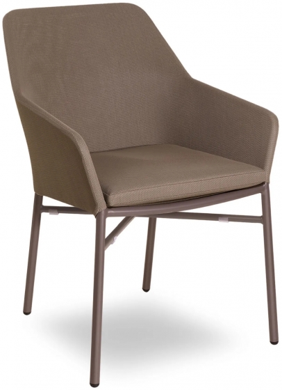 Fauteuil Gisele legere et empilable pour restaurant et terrasse de luxe comme le plaza toile tissu coussin 