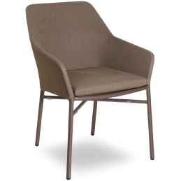 Fauteuil Gisele legere et empilable pour restaurant et terrasse de luxe comme le plaza toile tissu coussin 