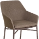 Fauteuil Gisele legere et empilable pour restaurant et terrasse de luxe comme le plaza toile tissu coussin 