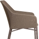 Fauteuil Gisele legere et empilable pour restaurant et terrasse de luxe comme le plaza toile tissu coussin 