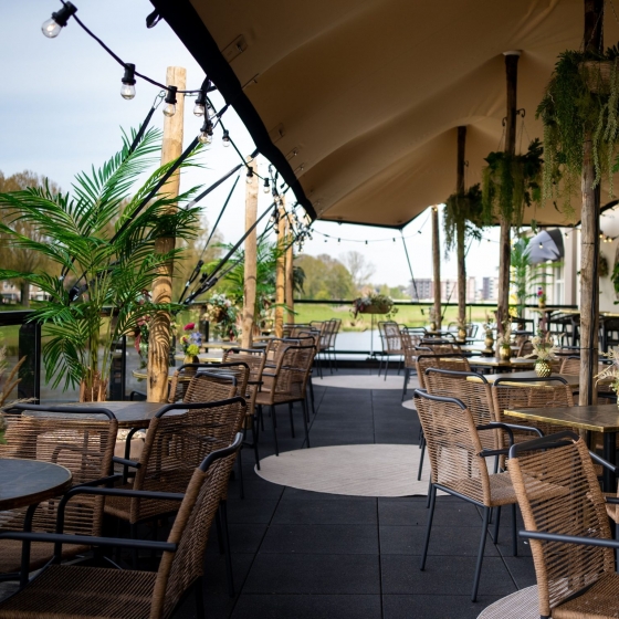 Fauteuil Bridge Cairo terrasse jardin restaurant vert 