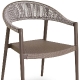 Fauteuil corde Bridge Praga legere et robuste design en aluminium taupe blanc ou noir empilable 