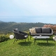 Canapé, Dub, Dossier: toile textylene lavable, toile tressé; Structure: aluminium laqué peint; Assise: coussin garni;