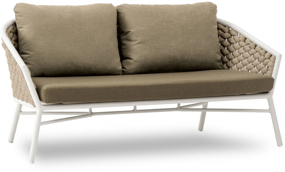 Canapé, Dub, Dossier: toile textylene lavable, toile tressé; Structure: aluminium laqué peint; Assise: coussin garni;