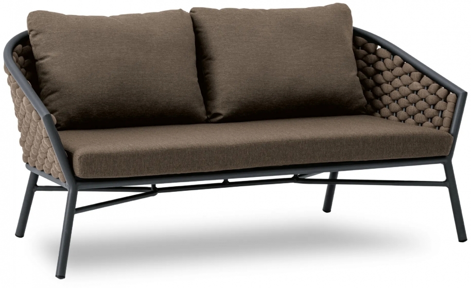 Canapé, Dub, Dossier: toile textylene lavable, toile tressé; Structure: aluminium laqué peint; Assise: coussin garni;