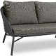 Canapé, Dub, Dossier: toile textylene lavable, toile tressé; Structure: aluminium laqué peint; Assise: coussin garni;
