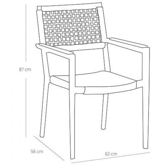 Fauteuil Bridge Limon gradin terrasse restaurant 