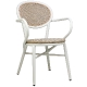 Fauteuil Bridge Rivoli terrasse bar restaurant jardin Cadre en aluminium Résistant aux UV Aspect sangle plate PE 5 mm Empilable