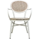 Fauteuil Bridge Rivoli terrasse bar restaurant jardin Cadre en aluminium Résistant aux UV Aspect sangle plate PE 5 mm Empilable