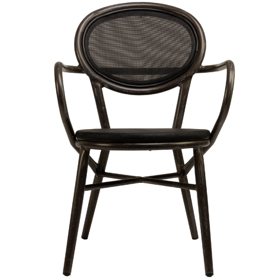 Fauteuil Bridge Rivoli terrasse bar restaurant jardin Cadre en aluminium Résistant aux UV Aspect sangle plate PE 5 mm Empilable