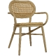 Fauteuil Bridge Rivoli terrasse bar restaurant jardin Cadre en aluminium Résistant aux UV Aspect sangle plate PE 5 mm Empilable