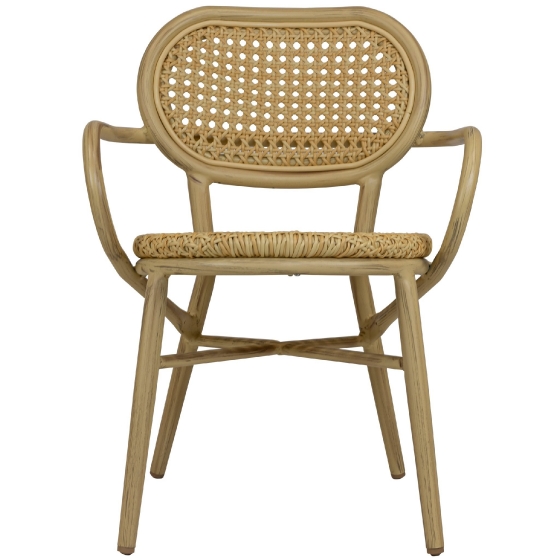 Fauteuil Bridge Rivoli terrasse bar restaurant jardin Cadre en aluminium Résistant aux UV Aspect sangle plate PE 5 mm Empilable