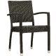 Fauteuil Bridge Madja • Aluminium 30*30*1,5 mm• Résistant aux UV• Tissage plat PE 5x5• Empilable