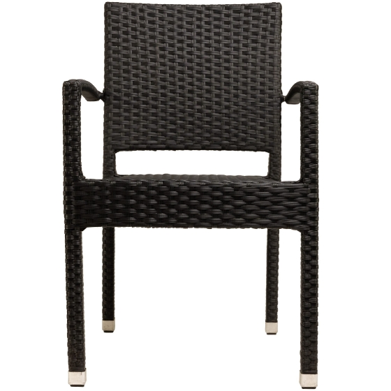 Fauteuil Bridge Madja • Aluminium 30*30*1,5 mm• Résistant aux UV• Tissage plat PE 5x5• Empilable