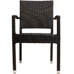Fauteuil Bridge Madja • Aluminium 30*30*1,5 mm• Résistant aux UV• Tissage plat PE 5x5• Empilable
