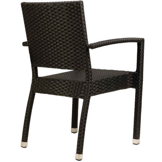 Fauteuil Bridge Madja • Aluminium 30*30*1,5 mm• Résistant aux UV• Tissage plat PE 5x5• Empilable