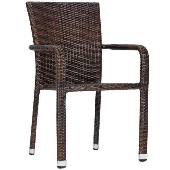 Fauteuil Bridge Nadi jardin terrasse bat restaurant • Aluminium Ø28*1,2mm• Résistant aux UV• Tissage plat PE• Empilable