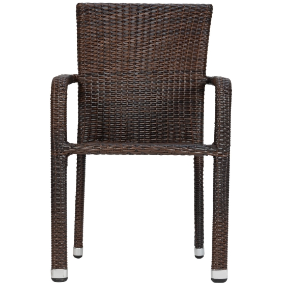 Fauteuil Bridge Nadi jardin terrasse bat restaurant • Aluminium Ø28*1,2mm• Résistant aux UV• Tissage plat PE• Empilable