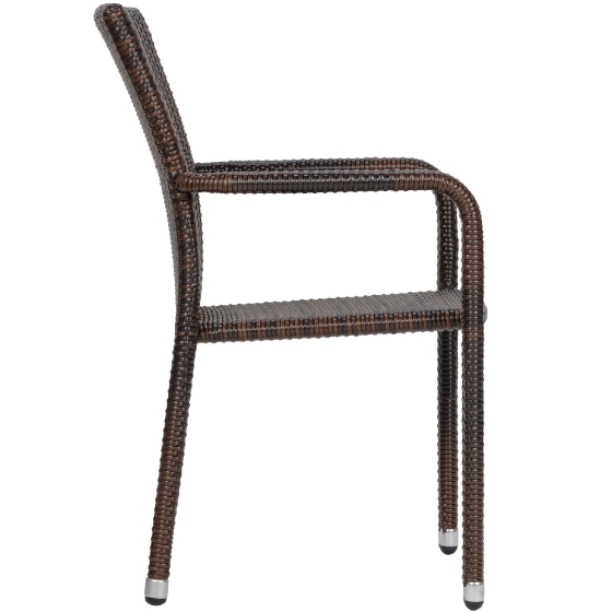 Fauteuil Bridge Nadi jardin terrasse bat restaurant • Aluminium Ø28*1,2mm• Résistant aux UV• Tissage plat PE• Empilable