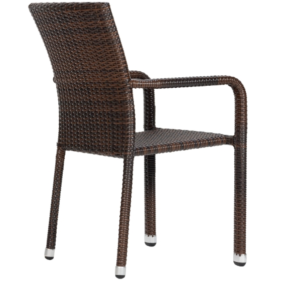 Fauteuil Bridge Nadi jardin terrasse bat restaurant • Aluminium Ø28*1,2mm• Résistant aux UV• Tissage plat PE• Empilable
