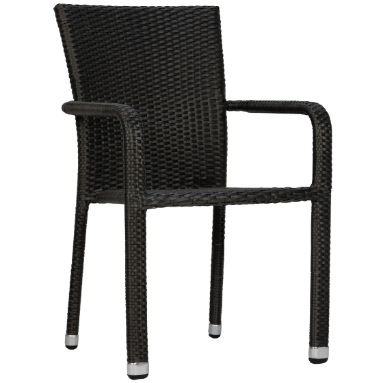 Fauteuil Bridge Nadi jardin terrasse bat restaurant • Aluminium Ø28*1,2mm• Résistant aux UV• Tissage plat PE• Empilable