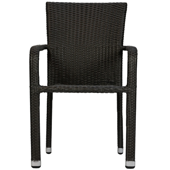 Fauteuil Bridge Nadi jardin terrasse bat restaurant • Aluminium Ø28*1,2mm• Résistant aux UV• Tissage plat PE• Empilable