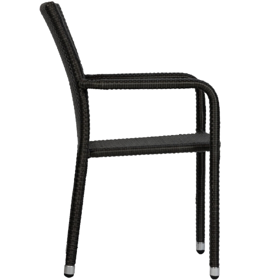 Fauteuil Bridge Nadi jardin terrasse bat restaurant • Aluminium Ø28*1,2mm• Résistant aux UV• Tissage plat PE• Empilable