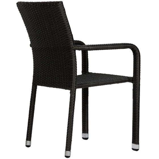 Fauteuil Bridge Nadi jardin terrasse bat restaurant • Aluminium Ø28*1,2mm• Résistant aux UV• Tissage plat PE• Empilable