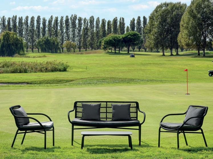 Table basse, Leaf, Structure: aluminium laqué peint; Couleur: orange, anthracite;
