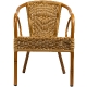 Fauteuil Bridge jardin terrasse restaurant bar kafe• Aluminium Ø30*1,5mm• Aspect bambou• Tissage rond PE résistant aux UV• Empi
