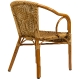 Fauteuil Bridge jardin terrasse restaurant bar kafe• Aluminium Ø30*1,5mm• Aspect bambou• Tissage rond PE résistant aux UV• Empi