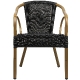 Fauteuil Bridge jardin terrasse restaurant bar kafe• Aluminium Ø30*1,5mm• Aspect bambou• Tissage rond PE résistant aux UV• Empi