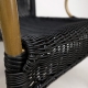 Fauteuil Bridge jardin terrasse restaurant bar kafe• Aluminium Ø30*1,5mm• Aspect bambou• Tissage rond PE résistant aux UV• Empi