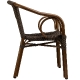 Fauteuil Bridge jardin terrasse restaurant bar kafe• Aluminium Ø30*1,5mm• Aspect bambou• Tissage rond PE résistant aux UV• Empi