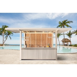 Gazebo, Pavillion Service, Structure: aluminium laqué peint