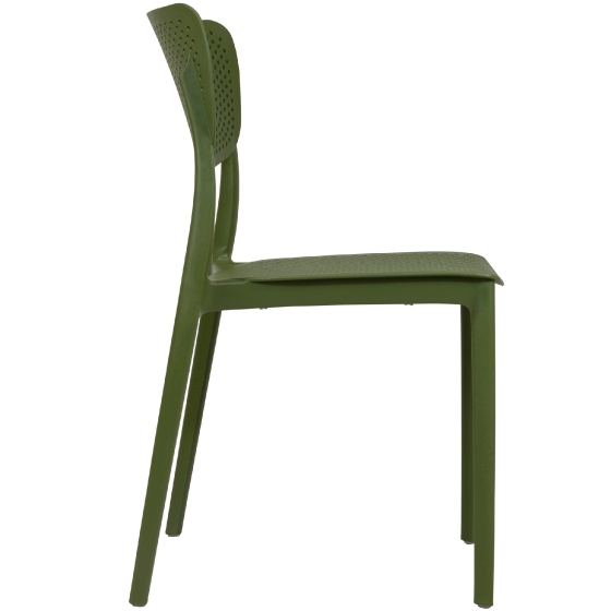 Chaise Emi jardin restaurant bar terrasse café vert gris noir 