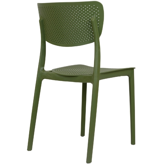Chaise Emi jardin restaurant bar terrasse café vert gris noir 