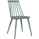 Chaises Econt restaurant terrasse bar café jardin vert et gris • Cadre en aluminium• Métal au look vintage
