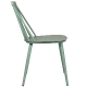 Chaises Econt restaurant terrasse bar café jardin vert et gris • Cadre en aluminium• Métal au look vintage