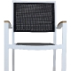 Fauteuil Bridge Medi • Aluminium 22*22*1,8 mm• Revêtement en poudre• Résistant aux UV• Tissage plat en PE• Accoudoirs en teck• E